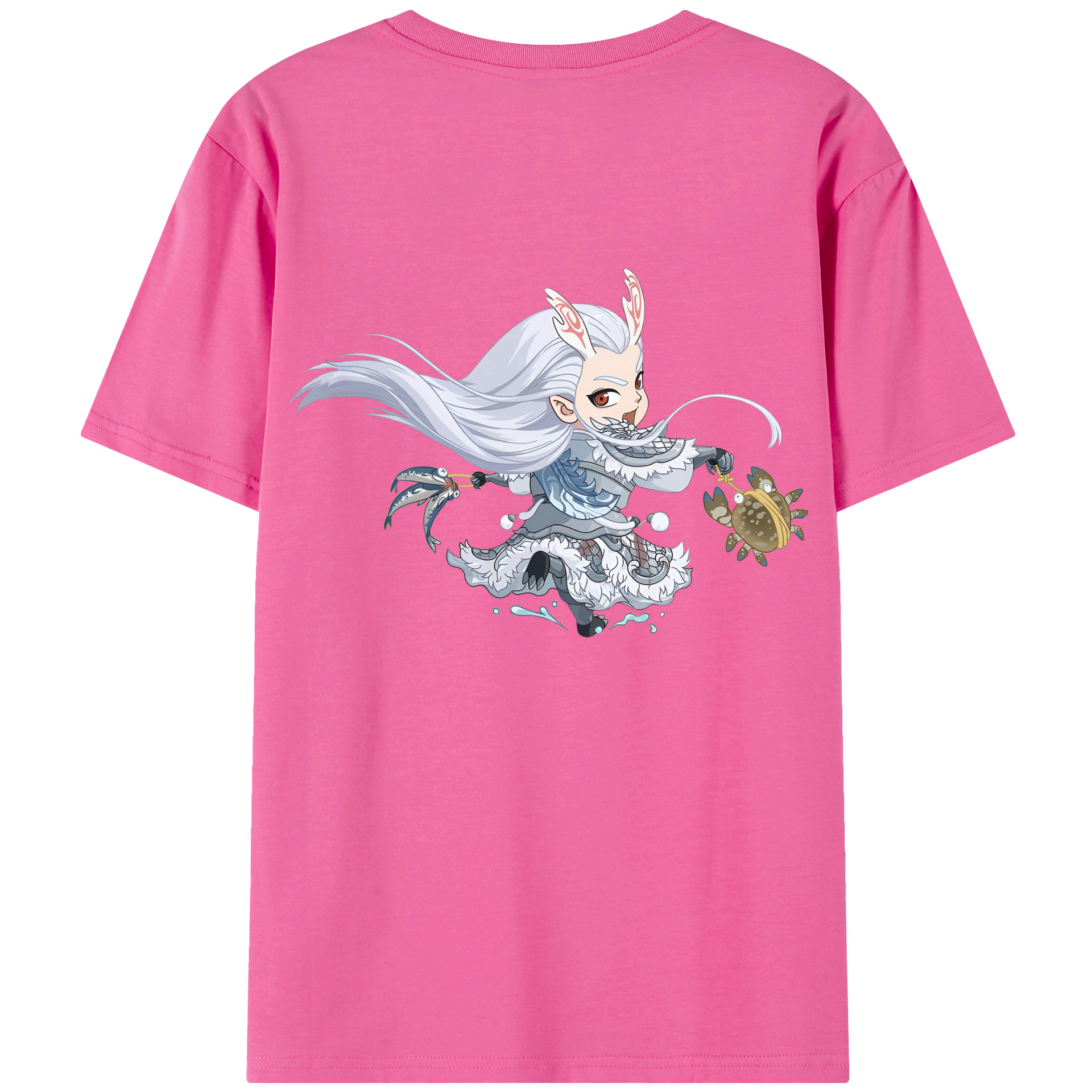 （画像用） Ne Zha 2 ナタ 魔童の大暴れ レディース半袖Tシャツ(バックプリント)